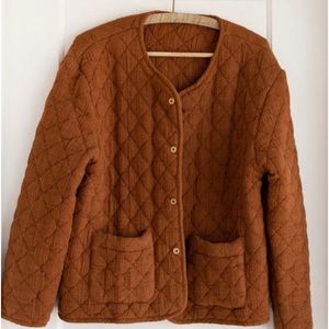 Fin & Vince quilted jacket in hazelnut